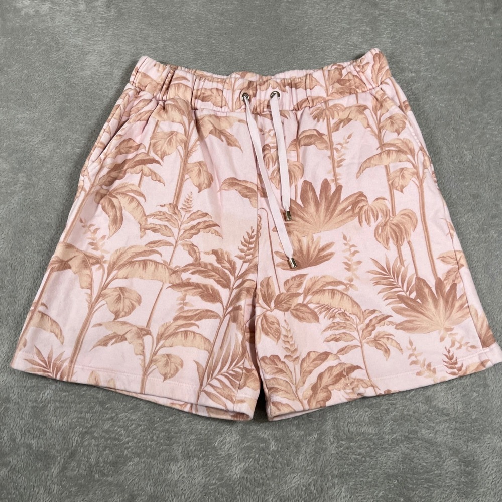 Ted Baker London Shorts Womens Small Pink  Floral‎ Print Drawstring Casual